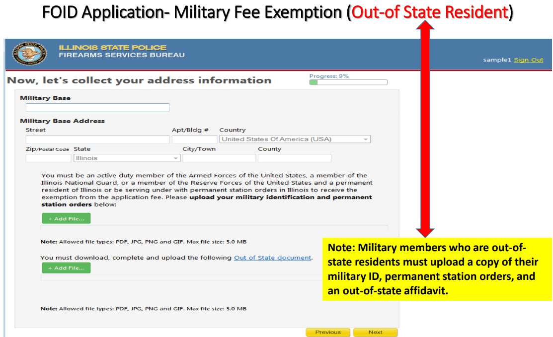 Illinois FOID application step 7