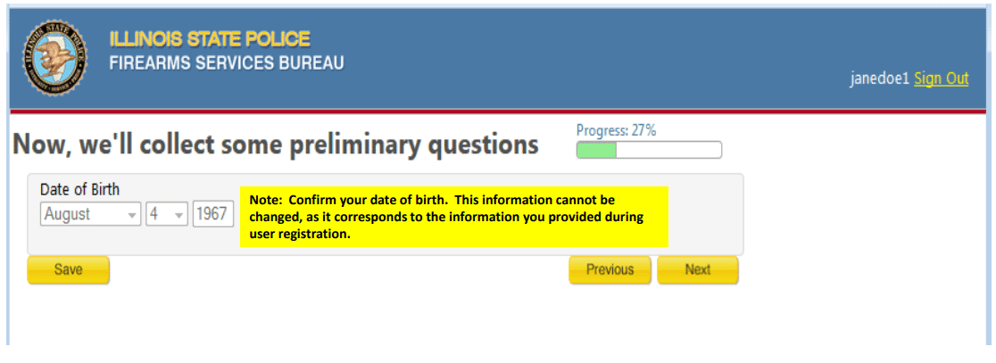 Illinois FOID application step 10