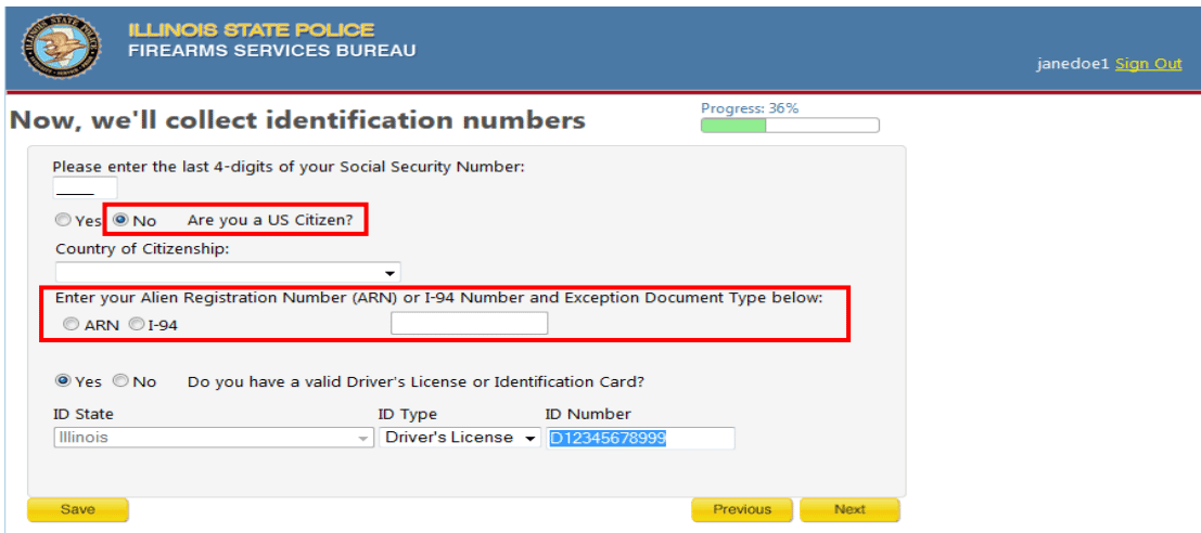 Illinois FOID application step 12